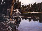 Johnson, Frank Tenney Cove in Yellowstone Park china oil painting reproduction